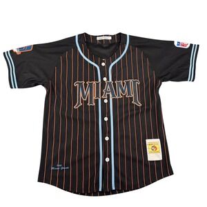 Headgear Classics Miami Giants 1930 Baseball Jersey Black Orange Blue Size L
